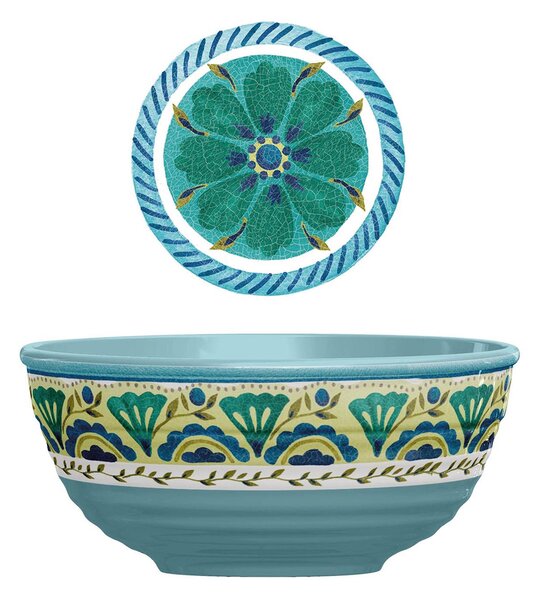 Insalatiera in melamina London Piccola � 22xh10 cm certificato per l'uso alimentare Azzurro; Giallo; Blu