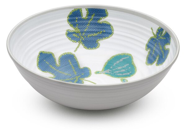 Insalatiera in melamina Touch-MeL Ficus Grande � 31xh9 cm cm certificato per l'uso alimentare Bianco Acquamarina Pervinca Lavanda;Verde