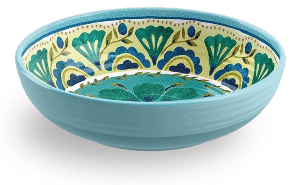Piatto fondo in melamina set 2 pezzi London � 20,4xh5,5 cm certificato per l'uso alimentare Azzurro; Giallo; Blu