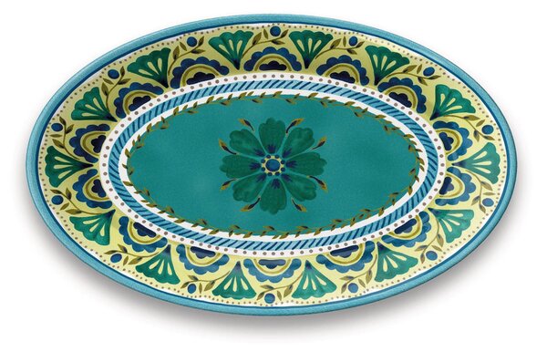 Vassoio ovale in melamina TOUCH Mel LondonPiccolo 36x22 cm certificato per l'uso alimentare Azzurro; Giallo; Blu