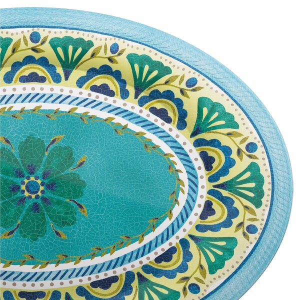 Vassoio ovale in melamina Grande London Touch-MeL Grande 51x36 cm certificato per l'uso alimentare Azzurro; Giallo; Blu