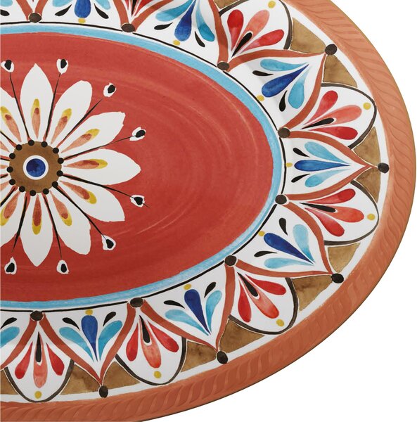 Vassoio ovale in melamina Madrid Piccolo 36x22 cm certificato per l'uso alimentare