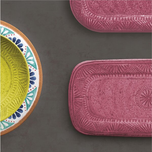 Vassoietto Sandwich rettangolare Mono 38x16 cm certificato per l'uso alimentare magenta