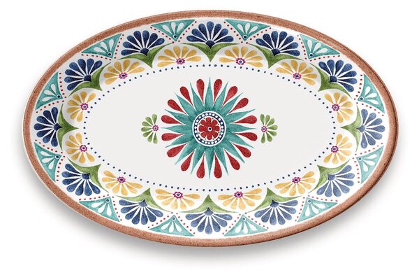 Vassoio ovale in melamina Porto Piccolo 36x22 cm certificato per l'uso alimentare