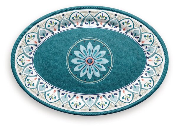 Vassoio ovale in melamina Rabat Grande 51x36 cm certificato per l'uso alimentare
