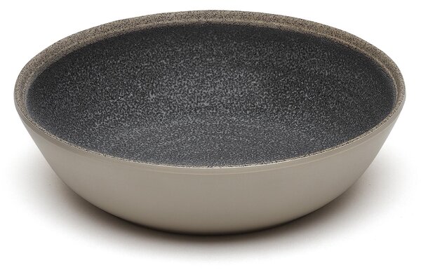 Piatto fondo i in melamina set 2 pezzi Renna � 20,4xh,4,5 cm cm certificato per l'uso alimentare colore Nero Sabbia Vulcanica