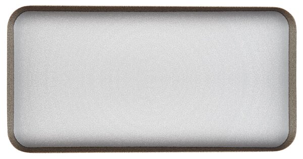 Vassoio rettangolare , da portata in Melamina Rena Bianca 39x20xh3 cm certificato per l'uso alimentare BPA free colore Bianco Sabbia