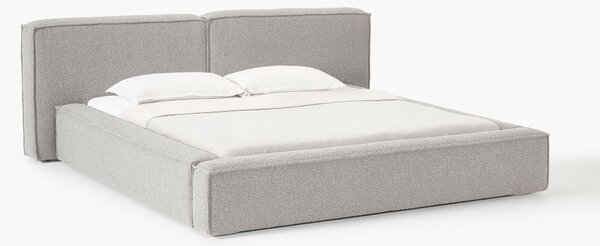 Letto imbottito in bouclé Lennon
