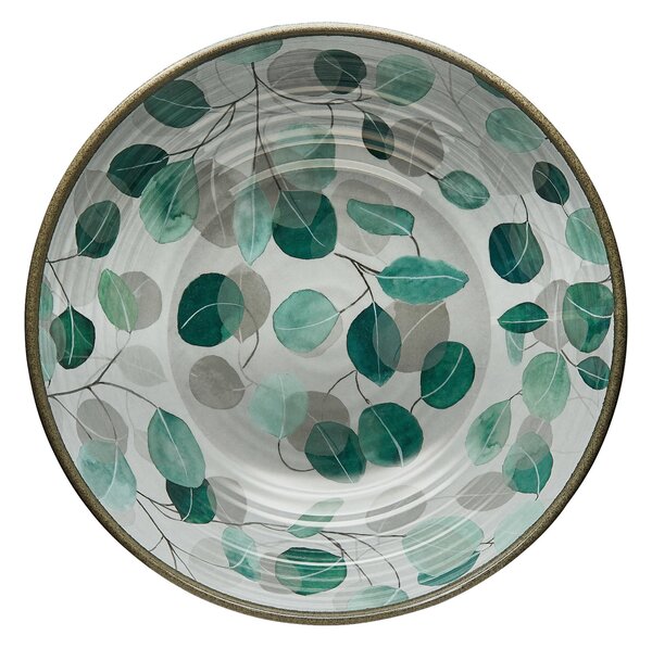 Insalatiera in melamina Tasmania Grande � 31xh9 cm certificato per l'uso alimentare colore Bianco, Verde, Grigio