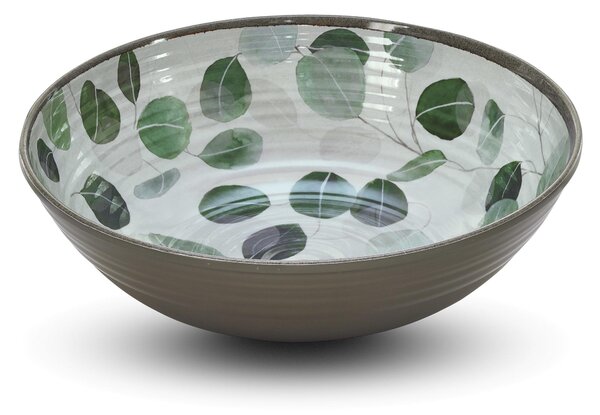 Insalatiera in melamina Tasmania Grande � 31xh9 cm certificato per l'uso alimentare colore Bianco, Verde, Grigio