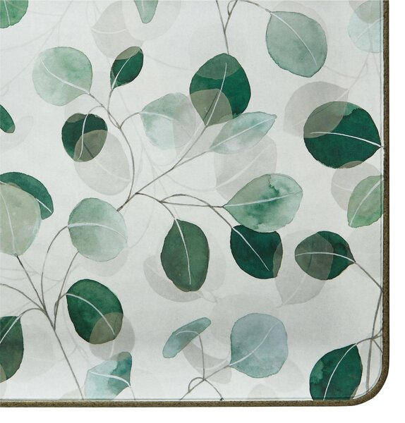 Vassoio rettangolare in Melamina Tasmania 45x32xh3,5 cm certificato per l'uso alimentare colore Bianco, Verde, Grigio