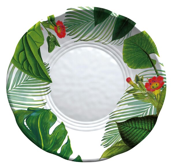 Piatto fondo in melamina set 2 pezzi York Floreae � 19xh5,5 cm certificato per l'uso alimentare