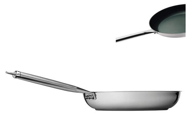 Padella in Acciaio pi� Titanio Vickers 20xh 3,2 cm rivestimento antiaderente adatta all'induzione