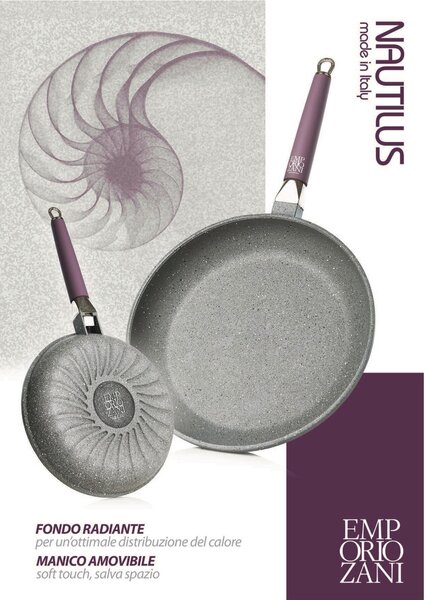 Padella in alluminio pressofuso con manico removibile 20 cm Nautilus rivestimento antiaderente