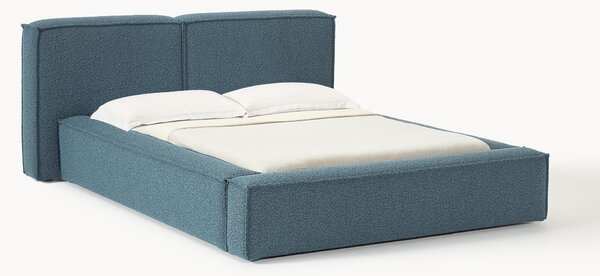 Letto imbottito in bouclé Lennon