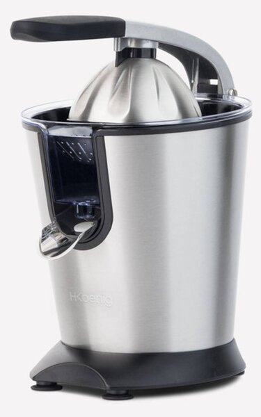 Spremiagrumi Elettrico con braccio in acciaio inox 15,5x20,5xh 29 cm sistema anti goccia silenzioso e potente 160 W inox lucido