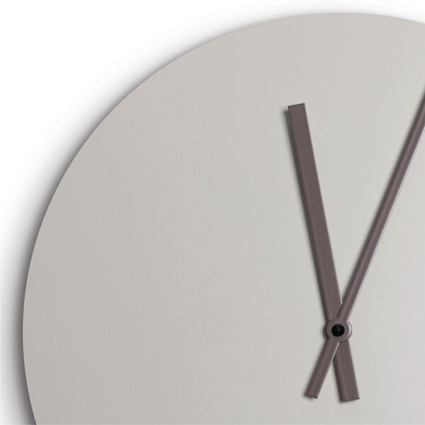 Orologio da parete rotondo il legno Laccato GIOVE Diametro 30x5 cm in legno con lancette colore nero base colore sabbia