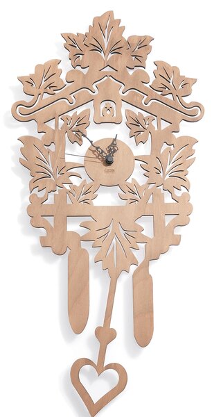 Orologio da parete a cuc� SMALL 34x17xh3 cm CuC� in legno e metacrilato tagliato al laser in legno naturale