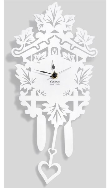 Orologio da parete a cuc� SMALL 34x17xh3 cm CuC� in legno e metacrilato tagliato al laser in legno bianco