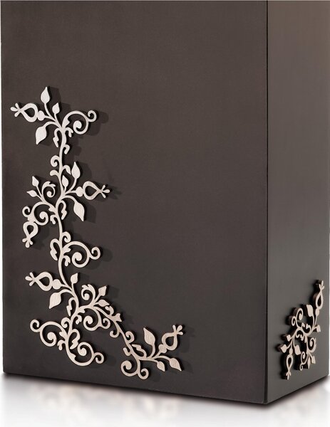 PORTAOMBRELLI Rettangolare INTRECCI 30x15xh50 cm in Legno wenge tagliato al laser colore legno naturale