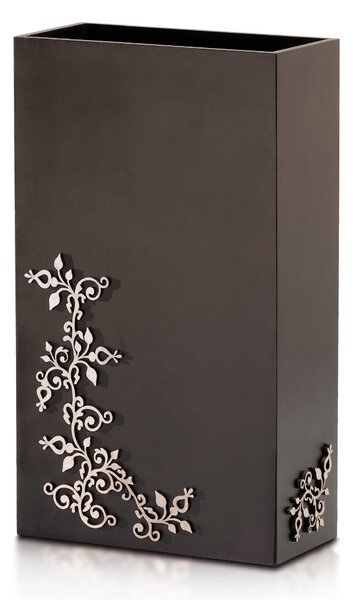PORTAOMBRELLI Rettangolare INTRECCI 30x15xh50 cm in Legno wenge tagliato al laser colore legno naturale