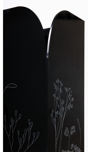 Portaombrelli Moderno in plexiglass nero decorazione Laser MARSIGLIA 20x50xh50 cm in vaschetta in metallo lucido