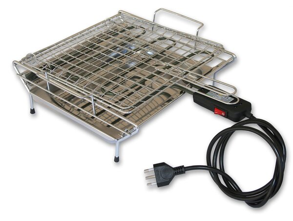Bistecchiera elettrica con resistenza e piedini in gomma 40x48x13cm -2000W 220V