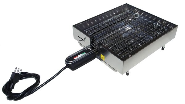 Bistecchiera elettrica LUSSO con bordo e resistenza 29x48x11 cm -1900W 220V