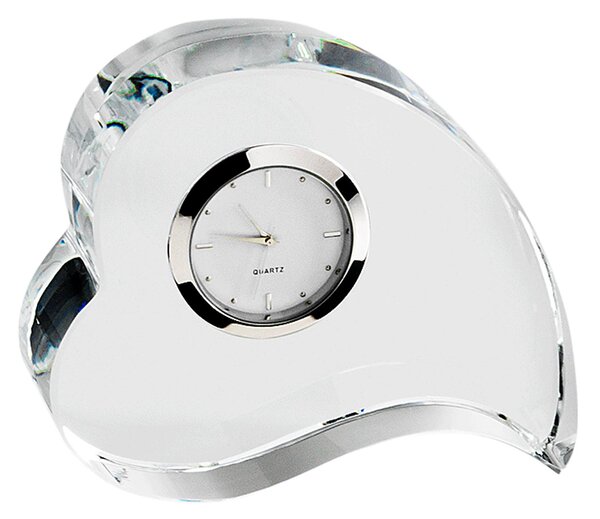 Orologio da appoggio in cristallo 10x8,5 cm Cristallo trasparente K9