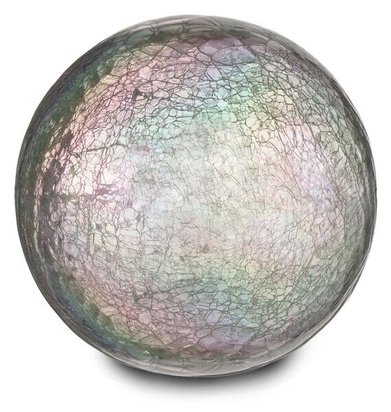 LAMPADA Sfera , abat jour Lampada Iridescente LED Big in cristallo acrilico 20x20xh19 cm Funzionamento a Pile colore Trasparente