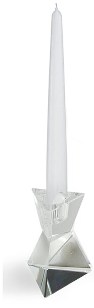 Porta candele cristallo ad uno stelo Misura Piccola cm h 9 uno stelo K9 idea per bomboniera