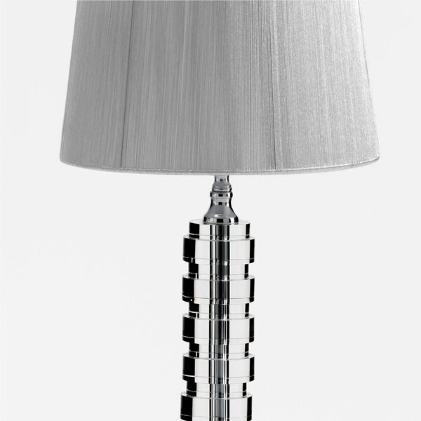 Lampada da tavolo in cristallo DISCHI H52 cm con paralume Colore argento