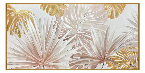 Quadro con cornice da parete, DOLCE FORESTA 120x60x1,6 cm pannello in legno colore con colori acrilici e tempera