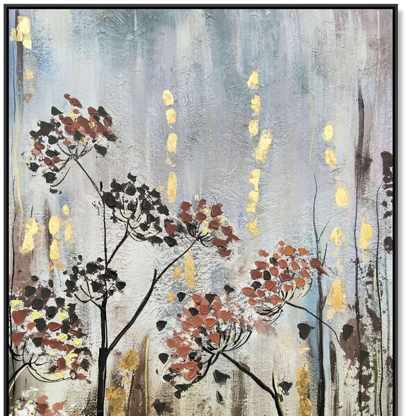 Quadro con cornice da parete Quadro con cornice volto CAMPO IN FIORE 80x120x1,6 cm pannello in legno colore con colori acrilici e tempera