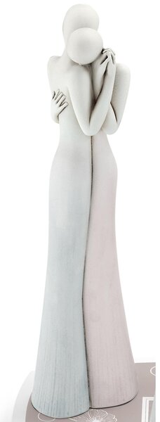 Abbraccio Statuetta In Resina bicolor abbraccio Medio h 21 cm