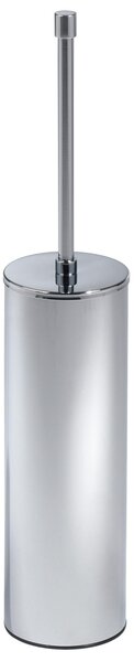 Porta scopino d'Appoggio in ottone cromato DECO 8xh40 cm stile Retro colore inox lucio