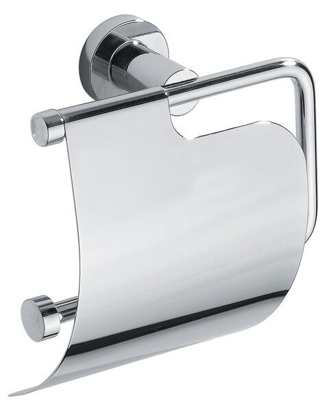 Porta rotolo con coperchio in ottone, da bagno carta igienica, DECO 12,5x6,5xh10 cm Stile Retr� in ottone cromato cromo lucido