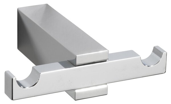 Appendiabito doppio in ottone cromato MATISSE 6,5x6xh2 cm cromo lucido