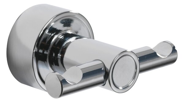 Appendino doppio in ottone cromato Linea Tiffany 6x4xh3 cm inox lucido