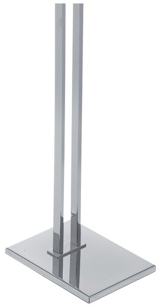 Piantana portasalviette in ottone cromato compatta salva spazio 19x14xh70 cm -Peso 4,1 kg ottone finitura inox lucido