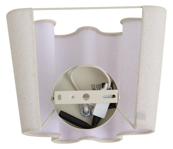 Lampada da parete Japandi beige con lino 20 cm - Oyster