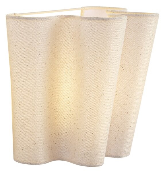 Lampada da parete Japandi beige con lino 20 cm - Oyster