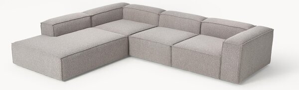 Divano angolare XL componibile 4 posti in bouclé Lennon