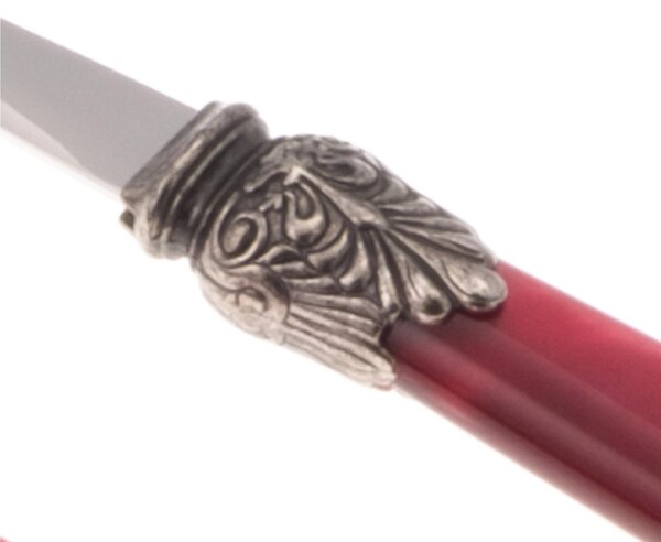 Forchettine da Dolce set da 6 pezzi ELENA in acciaio inox 18/10 manico in metacrilato spessore 1,5 mm colorato Bordeaux