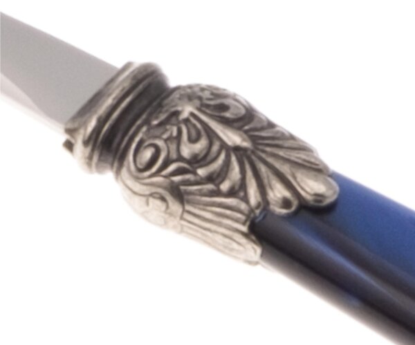 Forchettine da Dolce set da 6 pezzi ELENA in acciaio inox 18/10 manico in metacrilato spessore 1,5 mm colorato Blu