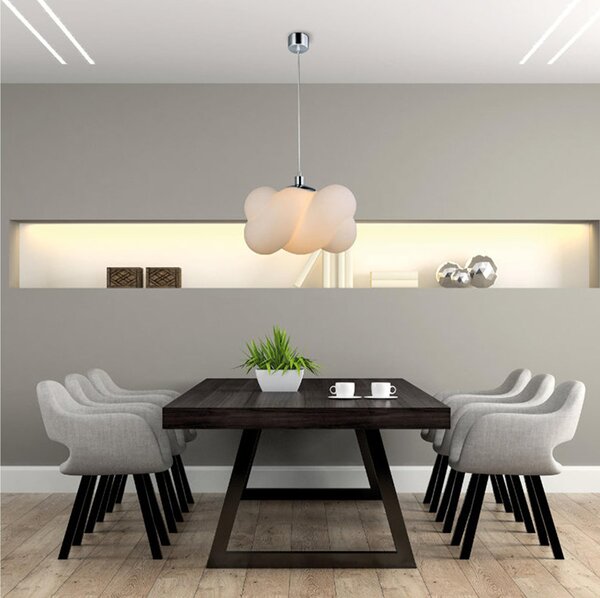 Lampada a sospensione a LED HUG in Acciaio e policarbonato 46x630xh filo 120 -10cm - 15 W- 1800 Lumen Colore bianco