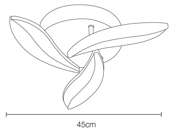 Plafoniera da Soffitto a LED WILLE in Alluminio e Policarbonato 45x45xh 10 cm - 30 W- 2125 Lumen Finitura bianca