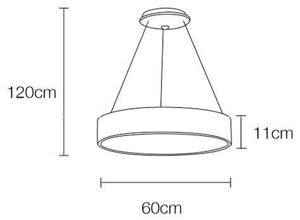 Lampada a sospensione a LED WING in acciaio e policarbonato 60x60xh120 cm 36 W- 2460 Lumen arancio tulipano