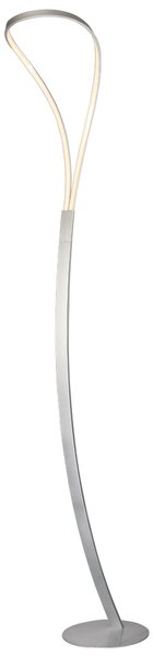 Lampada da Terra a LED SHINE T1 h166 cm in alluminio e policarbonato 26x26xh1660 cm 18 W- 1440 Lumen , colore silver satinato
