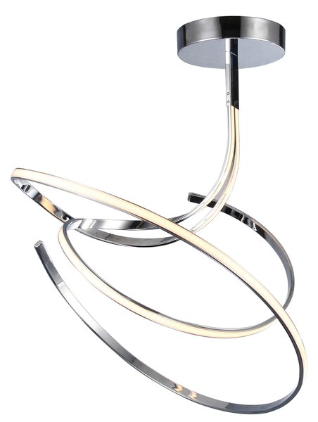 Plafoniera Lampada Da Soffito a LED SHINE 6 in acciaio e policarbonato 60x60xh60 cm 48 W- 3840 Lumen , dimmerabile colore silver satinato